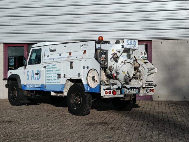Land Rover Defender 130 4x4 -2.4 TD -Pickup, vacuüm, hogedruk pomp, Riool, zuigwagen TT 4880