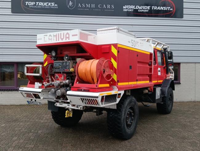 Unimog U 5000 Mercedes Benz -4x4 - (type 437.4) 4000 ltr -Lier, Winch -Feuerwehr Doppelkabine,Uberrollkafig - Camiva TT 4889