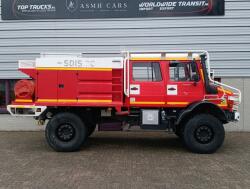 Unimog U 5000 Mercedes Benz -4x4 - (type 437.4) 4000 ltr -Lier, Winch -Feuerwehr Doppelkabine,Uberrollkafig - Camiva TT 4889